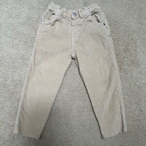 ZARA Kids 2-3yr Ecru corduroy pants